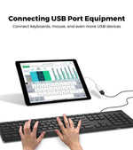 ZORBES® USB OTG Cable iPhone USB OTG Adapter Light-ning to USB Female Cable for Data Transfer USB 3.0 OTG Cable Adapter Support Card Reader, Keyboard, Mouse, USB Flash Drive