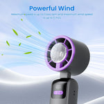 Verilux USB Fan for Desk and Travel with 10,000 RPM Turbo Motor | Stepless Airflow Control