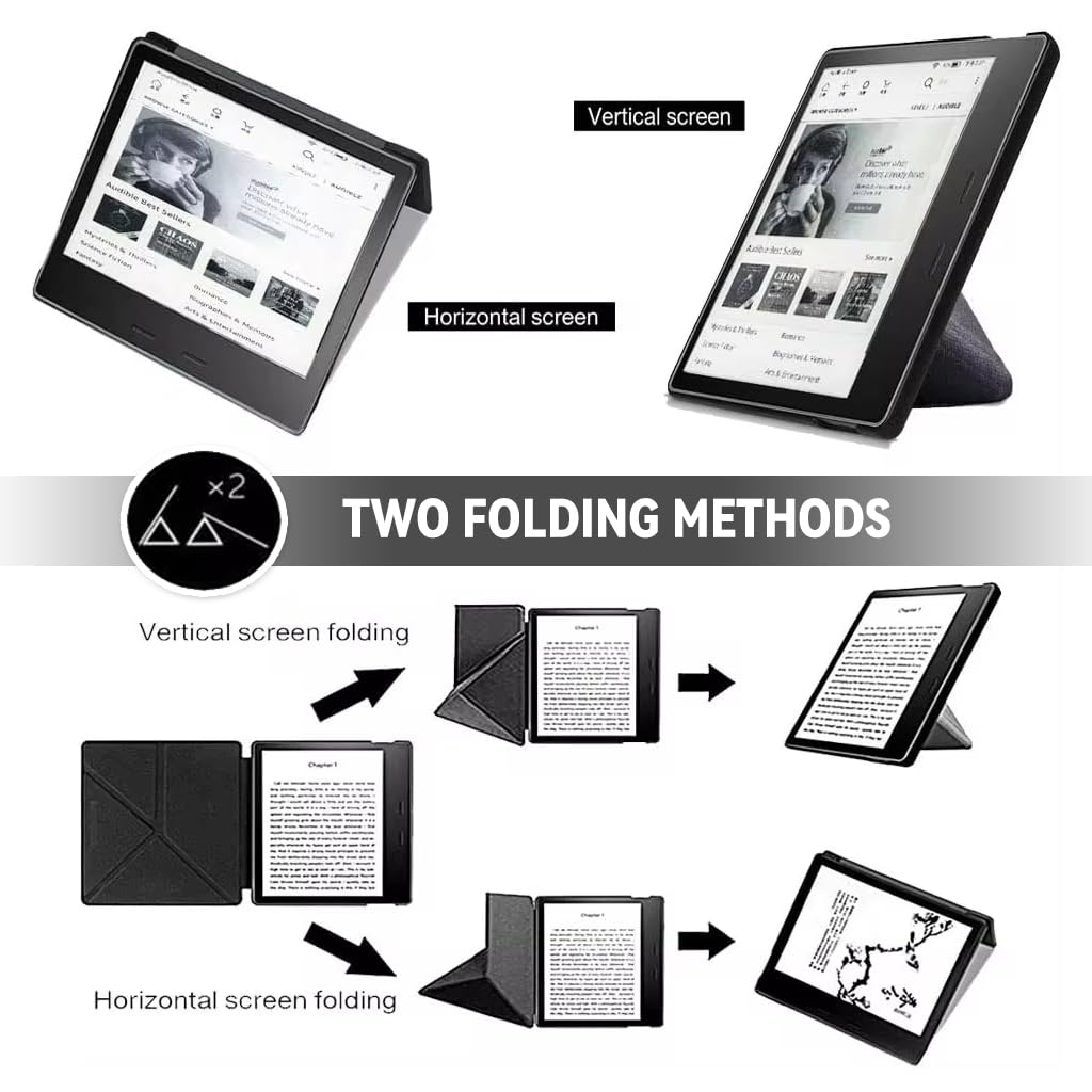 ZORBES® Case Cover for Kindle Oasis 2nd Gen & 3rd Gen Leather Cover Universal Case for All-New Kindle Oasis 10th Gen 2019 / 9th Gen 2017, Only Case Cover