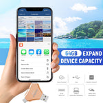 Verilux Pendrive 64 GB for iPhone and Android with 4 in 1 USB Ports and Metal Keychain Design