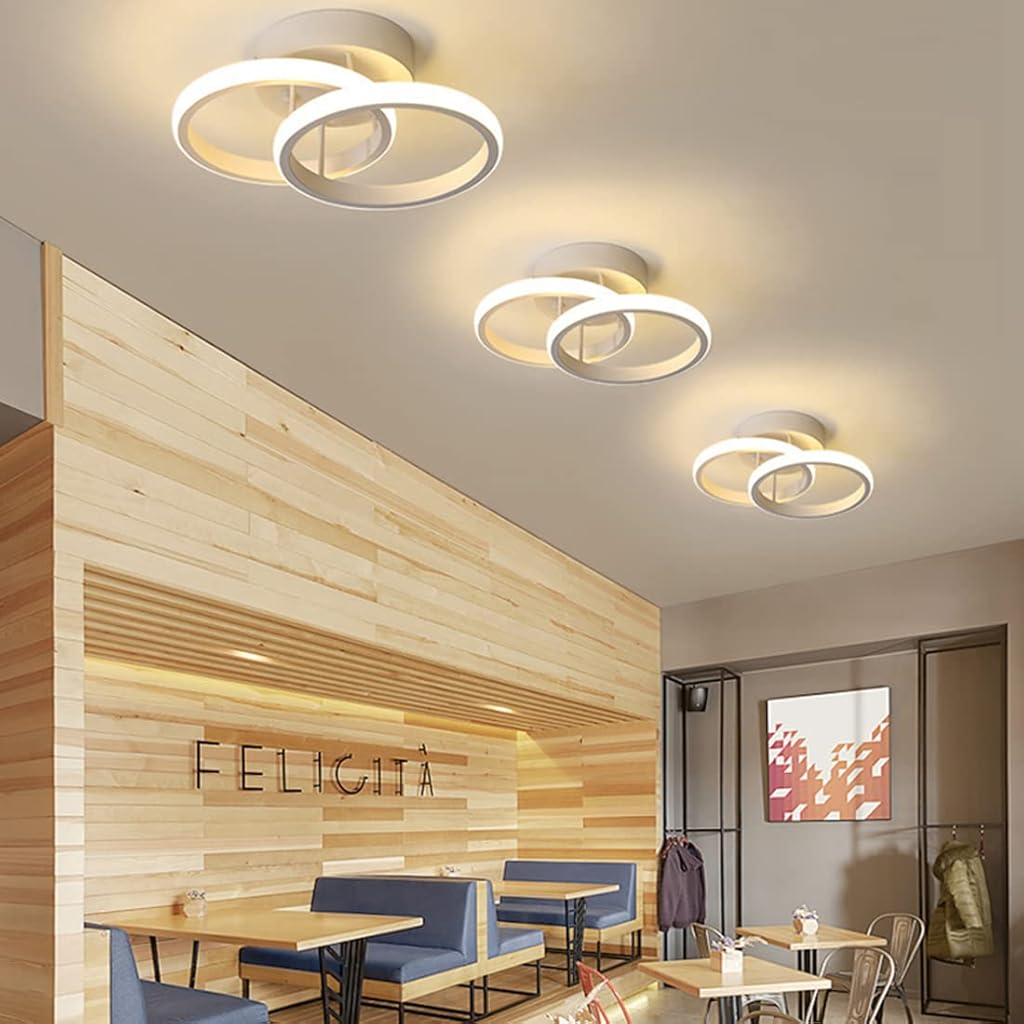 Verilux® 22 W Warm White Modern Acrylic Square LED Ceiling Lamp for Hallway,Office,Bedroom,Kitchen & Living Room Ceiling Light 3000 K Round