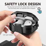 ZORBES® Protective Cover with Safety Lock Protective-Shockproof Chrome PC Cover for for Samsung Galaxy Buds Live(2020),Galaxy Buds Pro(2021),Galaxy Buds 2 (2021)