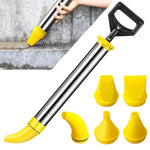 Serplex® Manual Cement Mortar Grouting Gun with 5 Nozzles, Stainless Steel Caulking Gun for Tile Grout, Wall Crack Repair, Door & Window Sealing, Construction Grout Applicator Tool