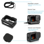 ZORBES® 7pcs Hero 9/10 Accessories Kit -Waterproof Case Tempered Glass Screen Protector Lens Protector HD Front Display Lens Protector Silicone Rubber Protective Case Silicone Lens Cover