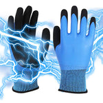 Serplex® 1 Pair Electrical Insulated Gloves Full Palm Rubberization Design 1000V Resistance Non-slip Safe Electrical Gloves Multi Purpose Electrician Work Gloves for Men Women