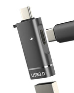 Verilux® 2-in-1 USB 3.0 to USB-C Adapter,Aluminum Alloy High Speed Data Transfer Converter with USB 3.0 Sync & Type-C Charging Adapter,Mini OTG for Laptop Smartphone Tablet Flash Drive
