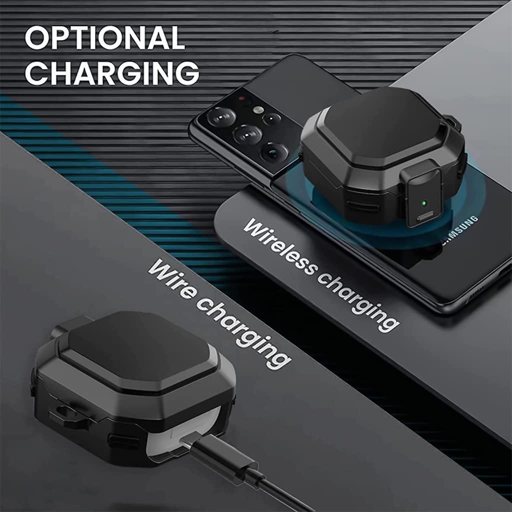 ZORBES® Protective Cover with Safety Lock Protective-Shockproof Chrome PC Cover for for Samsung Galaxy Buds Live(2020),Galaxy Buds Pro(2021),Galaxy Buds 2 (2021)