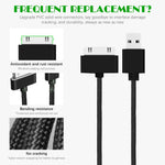 Verilux 30 Pin to USB Charging Cable for iPhone and iPad featuring Nylon Braided 6.6 ft Length | Fast Data Sync