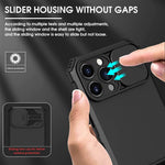 Verilux for iPhone 13 Case with Stand, iPhone 13 Cover with Camera Protection, Shockproof Heavy Duty Protective iPhone 13 Case, TPU iPhone 13 Back Cover with Slide Camera Cover