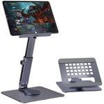 Verilux Tablet Stand for Desk with 360° Adjustable Height and Rotatable Design | Aluminum Alloy Holder for Tablets up to 13 in