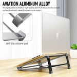 Verilux® Aluminium Laptop Stand Laptop Vertical MacBook Stand Holder Laptop Organizer Anti-Slip Laptop Stand Laptop Riser for 13-17.4 inch MacBook Lenovo