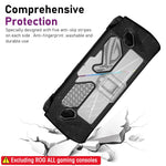 ZORBES® Case for Rog Ally, Rog Ally Game Console Protector, Anti-Scratch TPU Cover with Folding Kickstand, Transparent PC + TPU Case, Non-Slip Protective Case Skin Cover Handheld Cover, Not Included Rog Ally