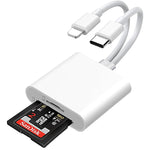 Verilux® SD Card Reader for iPhone iPad, USB C SD Card Reader with Dual Slot for MicroSD/SD