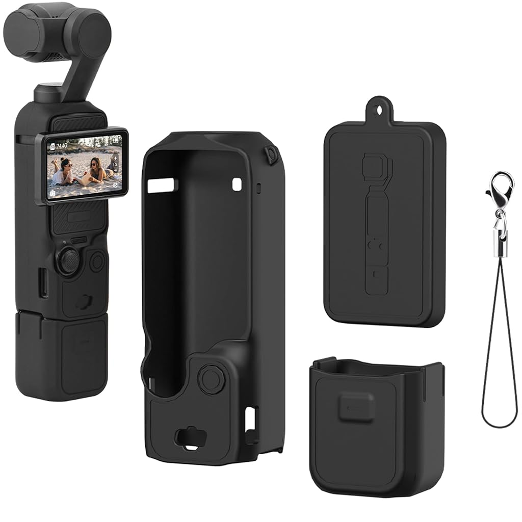 ZORBES® Silicone Protective Case for DJI OSMO Pocket 3, Protective Cover Handheld Gimbal Action Camera Accessories, Full Protection, Camera Lens Cover, Osmo Pocket 3 Accessories Protector