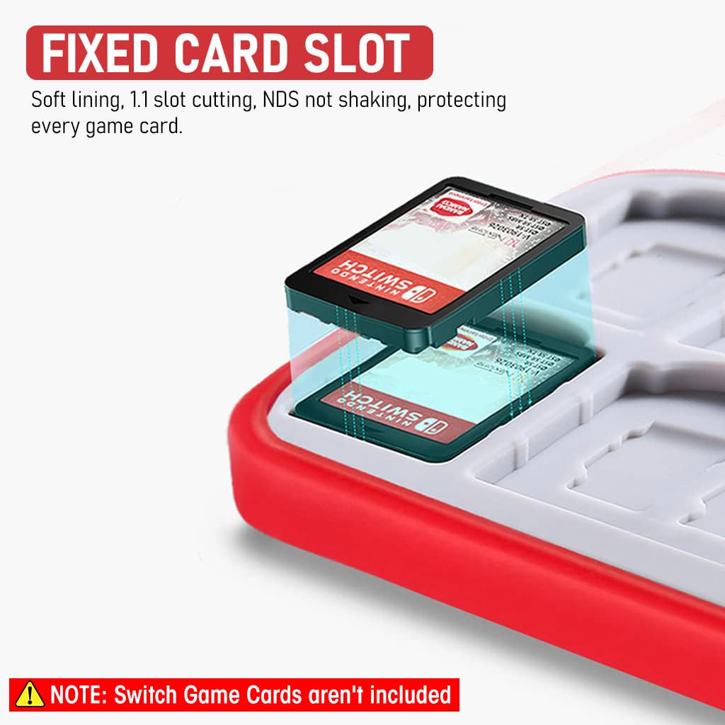 ZORBES® Switch Game Cassette Silicone Organizer for 24 Game Cartridges Empty Storage Case with Magnet Closure Creative Silicone Case Organizer for Switch Games Cartridges
