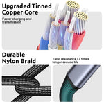 Verilux® 2Pcs USB C Extension Cable, 3.3ft USB Type C Male to Female Cable Support 100W PD Fast Charging