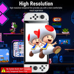 ZORBES® Tempered Glass Film for Switch OLED 2021, Anti-Scratch HD Tempered Glass Film Screen Protection HD Anti-Glare Protection Film for Switch OLED 2021, 3pcs, No Switch OLED 2021 Included