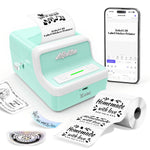 Zeitel® Mini Thermal Label Printer Machine Bluetooth Portable Printer 30mm/s Wireless Vintage Label Maker, 20-50MM Adjustable Width, Mobile & Desktop Compatible, with 1 Roll 40x30mm Label