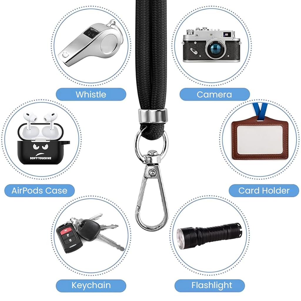 ZORBES® Phone Lanyard for Case Adjustable Strap Set Universal Neck and Wrist with 2 Self-Adhesive Inserts Sling Not Includes 3 PCS