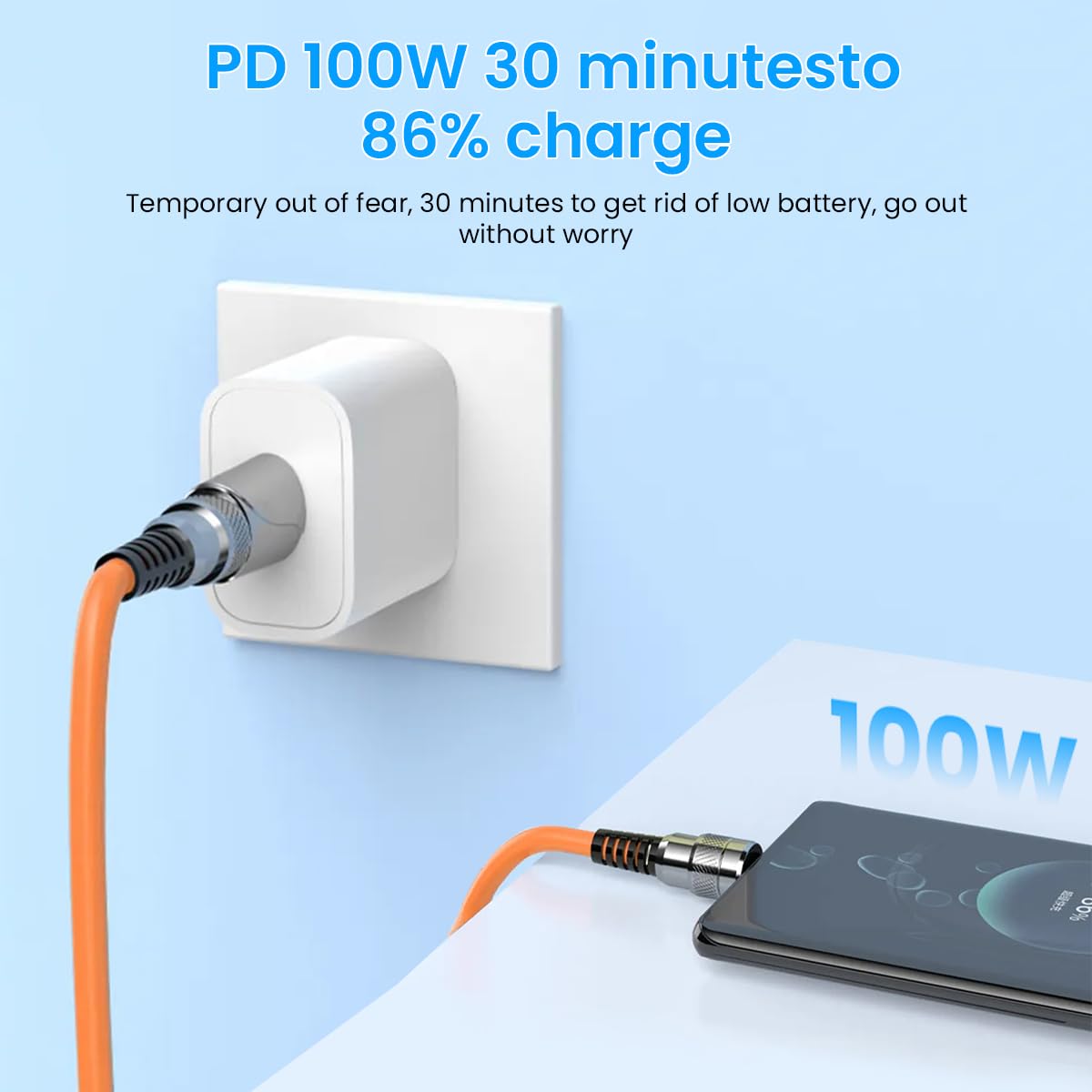 Verilux USB Type C Cable for Fast Charging and Data Transfer 100W 4.92ft | 2 in 1 Smart Chip Design