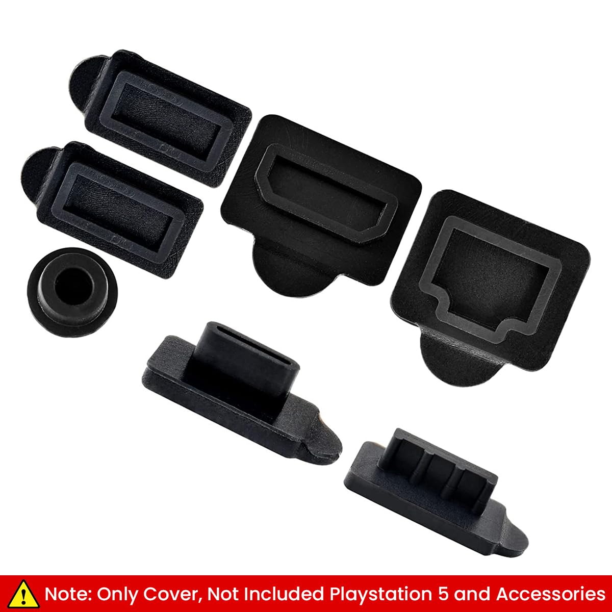 Verilux® Dust Plug for PS5, 9Pcs Dust Plug Kit for PS5/PS5 Slim Console, PS5 Silicone Dust Plugs Protector Antidust Cover Dustproof Plug for Playstation 5 Disk/Digital Console