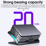Verilux Laptop Cooling Pad for 11–17.3 Inch Notebooks with 6 Quiet Fans and Dual USB Ports | Adjustable RGB Stand