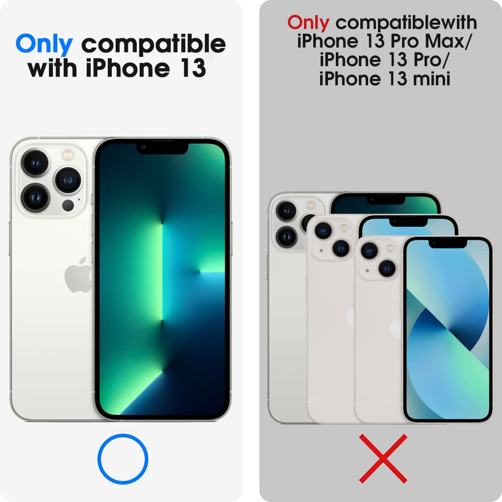 Verilux for iPhone 13 Case with Stand, iPhone 13 Cover with Camera Protection, Shockproof Heavy Duty Protective iPhone 13 Case, TPU iPhone 13 Back Cover with Slide Camera Cover