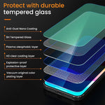 ZORBES® Compatible with iPhone 13 2pcs HD Screen Protectors Anti-Scratch Tempered Glass Screen Protector with Screen Alignment Tool & Accessories Pack