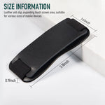 Zeitel® Elastic Leather Phone Grip Stand - Self-Adhesive Back Holder for iPhone 11/12/13/14/15 Pro Max, Comfortable Hand Grip & Horizontal Stand, Durable & Fashionable Mobile Accessory