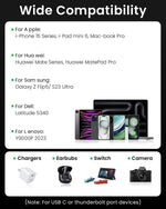 Verilux® Retractable USB C to USB C Cable for iPhone 15 Retractable Type C Charging Cable Data Cable PD 240W Fast Charging Type C Cable Charging Cable for Samsung Galaxy Z Flip5, Tablets