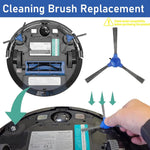 Verilux® 8PCS Replacement Side Brushes for Floor Sweeper EUFY 11S RoboVac 30 MAX 15C Universal Vacuum Cleaner Robot Accessories