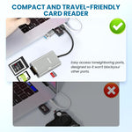 Verilux SD Card Reader for Fast Photo and Video Transfer with Dual USB-C and USB-A | 10Gbps Plug and Play Access for Laptops and Smartphones