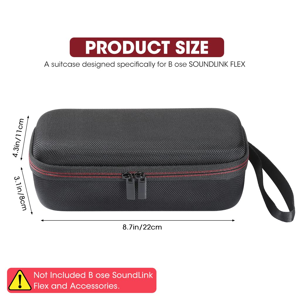 ZORBES® Carring Case for B ose SoundLink Flex Storage Case Hard EVA Protective Case with Handstrap for SoundLink Flex Wireless Bluetooth Speaker, Accessories Bag for B ose SoundLink Flex