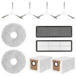 Verilux® Drea-me Vacuum Cleaner Accessories for Drea-me L10s Ultra/L10 Ultra Robot Vacuum Cleaners Replacement Accessories with 4 Side Brushes, Activated Carbon Filtration Net, 2 Mops, 2 Dust Bags