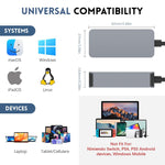 Verilux® USB C to Ethernet Adapter 2.5 Gbps, 2-in-1 USB to 2.5G Ethernet Adapter, USB-C to RJ45 Network Converte, Aluminum Case for Windows, Mac OS, iPad OS