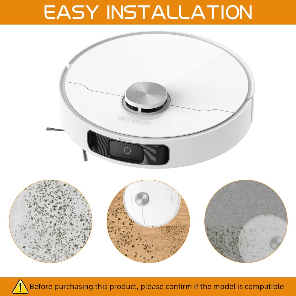 Verilux® 3pcs Replacement Side Brushes for Dreame L10s Ultra Robust Nylon Bristle Side Brushes Spare Side Brushes