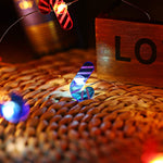 Verilux String Light for Christmas and Home Decoration with 2m 20 LEDs Copper Wire | Blue and Red