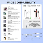 Verilux USB C Splitter Adapter with 60W PD Fast Charging and Type-C Audio Support | Nylon Braided Cable