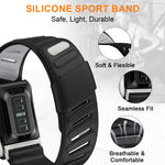 ZORBES® Silicone Sport Band Compatible with Whoop 5.0 Band Strap Men Women, Breathable Sport Adjustable Waterproof Replacement Wristbands Straps for Whoop 5.0 Silicone Band
