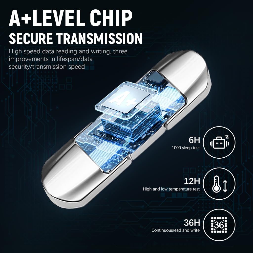 Verilux Pendrive 256GB with USB C & A for Android and PC featuring 5Gbps transfer speed