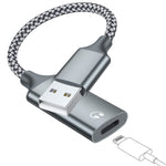 Verilux® USB-C to Lighting Audio Adapter Supports Microphone & Inline Control, Nylon Braided Cable, Aluminum Alloy Shell, Compatible with iOS, Android Phones, Tablets & Laptops
