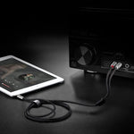 ZORBES® RCA to 3.5mm, 3.5mm to RCA Cable 2-Male RCA to AUX Cable Braided 1/8 to RCA Stereo Cable RCA Cable (4ft/1.2m)(Grey)