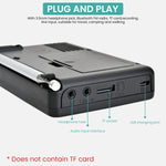 ZORBES® Portable AM FM SW Radio with 3.5mm Earphone Jack Large LCD Display Bluetooth FM Radio Music Player Speaker Support TF Card, Recording, Line in, USB AM/FM Radio for Travel, Camping, Walking