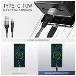 Verilux USB to Type C Cable 3.3 ft for Fast Charging with 480Mbps Transfer | Nylon Braided