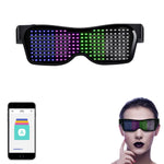 ZORBES® LED Glasses for Party Bluetooth Light Glasses for Party APP Control Music Sync Mode LED Display Smart Glasses, USB Rechargeable Glasses for Nightclub, Festivals, Raves, Christmas, Birthday