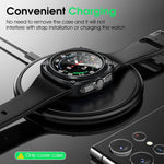 ZORBES® Rugged Bezel Case for Samsung Galaxy Watch Ultra Screen Protector 47mm - Soft TPU Bumper Face Cover for Galaxy Watch 7 Ultra 47mm Accessories