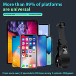 Verilux Auto Clicker for Smartphone with LED Display featuring 180° Adjustable Tap Arm | USB Rechargeable Screen Clicker