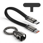 Verilux Type C to Type C Cable for iPhone 15/16 with 240W PD Fast Charging | 20cm PU Leather Lanyard Design