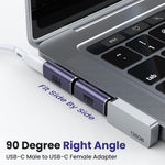 Verilux USB C Adapter for Laptops and Phones with 100W PD 40Gbps Speed | 90° L‑Shape