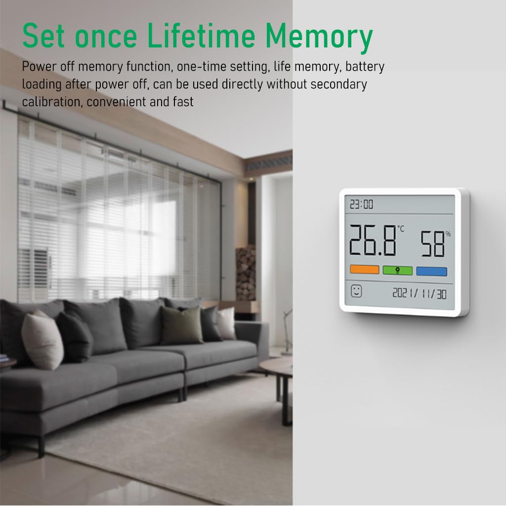ZORBES® Indoor Humidity Temperature Thermometer 2.8'' LCD Digital Temperature Room Hygrometer Gauge Accurate Humidity Meter for Indoor Thermometer Temperature Monitor for Home Office Green House